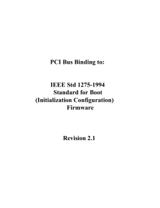 PCI Bus Binding to: IEEE Std 1275