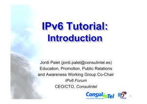 Introduction - Global IPv6 Summit
