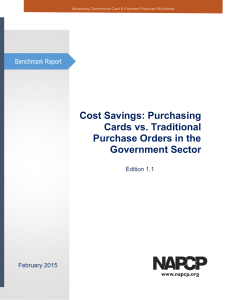 Cost Savings: Purchasing Cards vs. Traditional Purchase