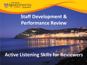 Active Listening Skills for Reviewers
