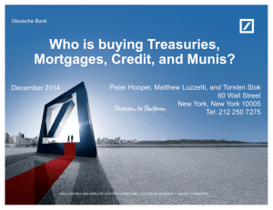 Who is buying Treasuries, Mortgages, Credit, and Munis?