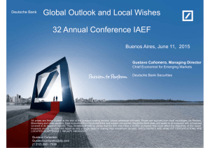 Global Outlook and Local Wishes 32 Annual Conference IAEF