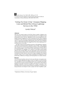 European Shipping Lines and British West African Lighterage