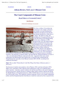 Athena Review, 3,3: Minoan Crete: The Court