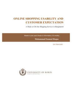 online shopping usability and customer expectation