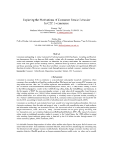 Exploring The Motivations Of Consumer Resale Behavior In C2C