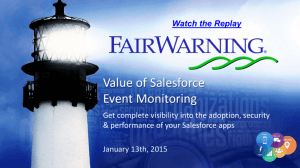 Value of Salesforce Event Monitoring