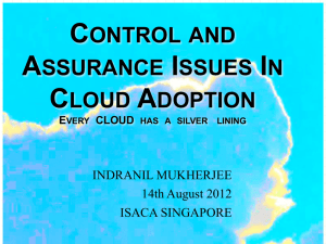 control and assurance issues in cloud adoption