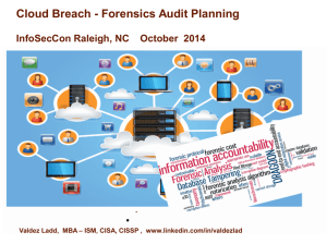 Cloud Breach - Forensics Audit Planning