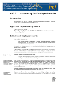 Accounting for employee benefits