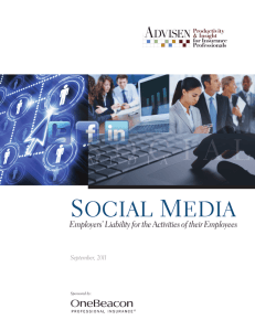Social Media: Employers' Liability for the Activites of their Employees