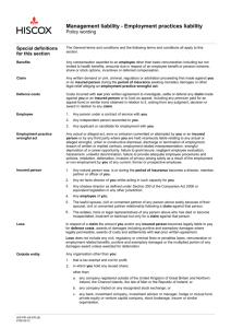 Management liability: Employment practices wording (UK)