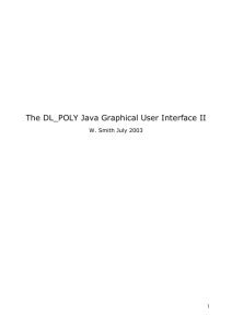 The DL_POLY Java Graphical User Interface II