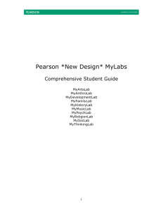 Pearson *New Design* MyLabs - Educational Technology @ HCT