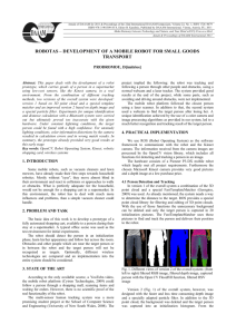 RobotaS: Development of a mobile robot for small goods transport