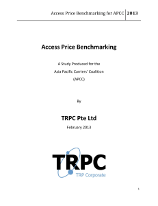 Access Price Benchmarking for APCC