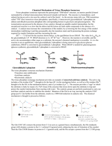 Chemical Mechanism of Triose Phosphate Isomerase