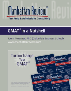 GMAT in a Nutshell - Manhattan Review Singapore