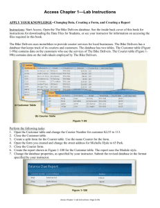 Access Chapter 1—Lab Instructions