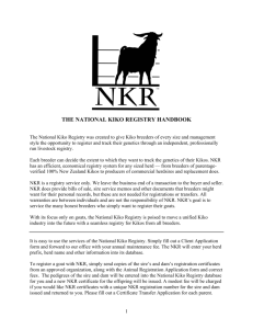 NKR Handbook 9-4-14 - National Kiko Registry