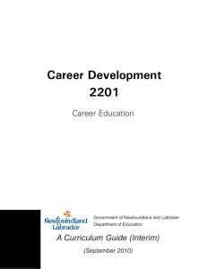 Career Development 2201 - Department of Education