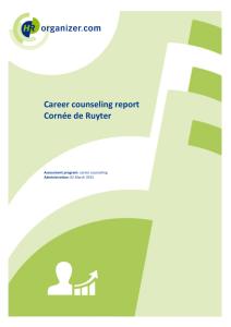 Cornée de Ruyter - career counseling report