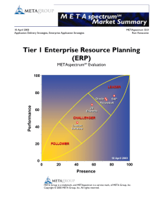 Tier 1 Enterprise Resource Planning (ERP)