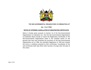 Notice of Intention to Deregister October 2015