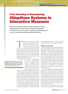 Ubiquitous Systems in Interactive Museums - HP Labs