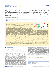 Disproportionation of Bromous Acid HOBrO by Direct O‑Transfer and