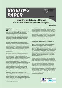 Import Substitution and Export Promotion as Development Strategies