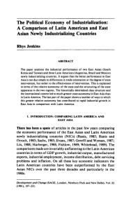 The Political Economy of Industrialization: A Comparison of Latin