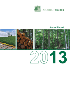 Annual Report - Acadian Timber Corp.