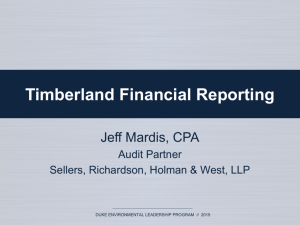 Timberland Financial Reporting