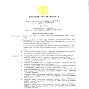 Pedoman UI  - Universitas Indonesia