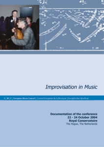 Improvisation in Music - European Music Council