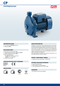 CP Centrifugal Pump Technical Info
