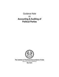 Guidance Note on Accounting & Auditing of Political Parties