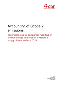Accounting of Scope 2 emissions