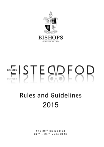 Rules and Guidelines 2015 - Bishops