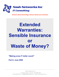 Extended warranties white paper