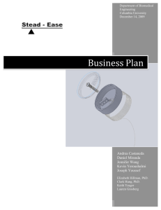 Business Plan - Biomedical Engineering