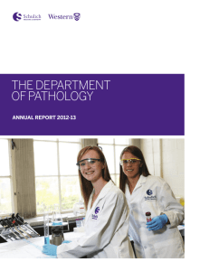 the department of pathology - Schulich School of Medicine & Dentistry