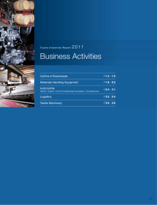 Business Activities - Toyota Industries Corporation
