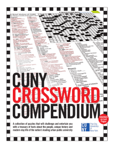 CUNY Crossword Compendium DRAFT