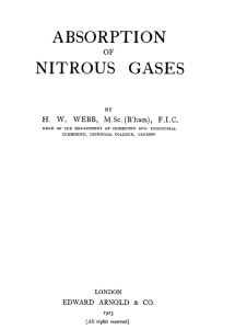 Absorption of nitrous gases