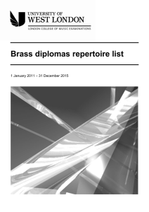 LCM Exams - Brass Diplomas repertoire list