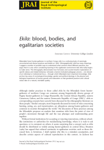 Ekila: blood, bodies, and egalitarian societies