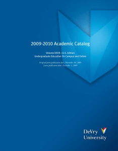 2009-2010 Academic Catalog