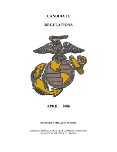 CANDIDATE REGULATIONS APRIL 2006